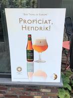 Groot Reclamebord straffe Hendrik bier geen emaille bord, Verzamelen, Biermerken, Ophalen, Gebruikt, Reclamebord, Plaat of Schild