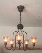 Plafondlamp met 5 kelkjes., Huis en Inrichting, Ophalen, Zo goed als nieuw