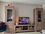 Tv meubel - woonkamerset - vitrinekast, Huis en Inrichting, Kasten | Televisiemeubels, 150 tot 200 cm, 25 tot 50 cm, Eikenhout