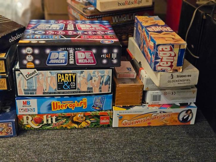 Gezelschapsspellen Partij - Diverse Spellen!, Hobby en Vrije tijd, Gezelschapsspellen | Bordspellen, Gebruikt, Een of twee spelers