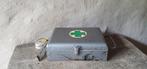 Franse vintage metalen groene kruis  verbandkistje, Verzamelen, Retro, Ophalen of Verzenden, Overige typen