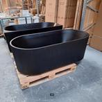 RIBBEL Mat zwarte ligbad vrijstaand ovaal 170x80x60 nr148