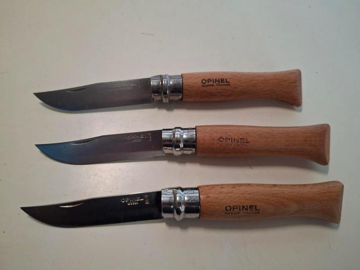 Opinel nr 9 inox Per Stuk, Caravans en Kamperen, Kampeergereedschap, Zo goed als nieuw, Ophalen of Verzenden
