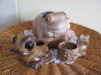 Vintage * 3 x 🐸 🐸🐸 kikker # frog bloempot in 1 koop =, Ophalen of Verzenden, Huis en Inrichting