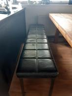 Leren bank type Villa zwart, Ophalen, Gebruikt, Minder dan 75 cm, 150 tot 200 cm