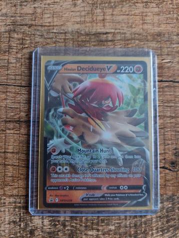 Unieke & Mooie Pokémon kaart ! Hisuian Decidueye V /Bieden  beschikbaar voor biedingen