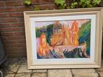 Mooi kleurrijk schilderij van kasteel, Antiek en Kunst, Ophalen