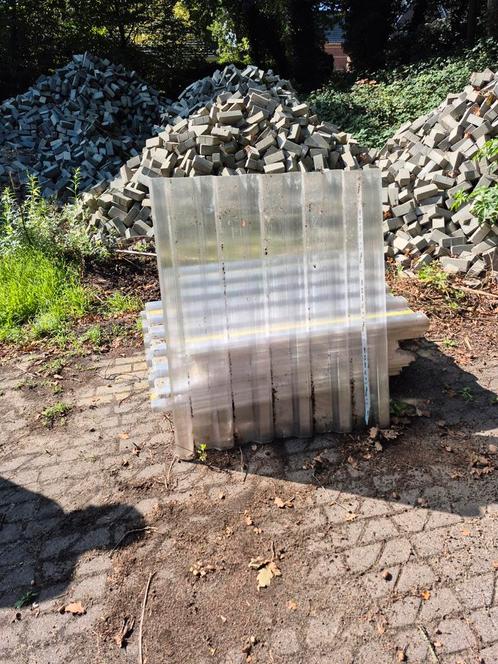 Dubbelwandig doorzichtige damwandplaat..platen  100x110.cm, Doe-het-zelf en Verbouw, Platen en Panelen, Gebruikt, Overige materialen