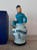 Kuifje Moulinsart vaas blauwe lotus Pixi Leblon, Ophalen of Verzenden, Kuifje, Zo goed als nieuw, Beeldje of Figuurtje