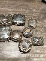 8 antieke zilveren pepermunt pillen doosjes, Verzenden, Zo goed als nieuw, Zilver, Overige merken