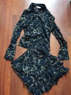 Elegant zwart setje van zijde - Moschino - maat 36 vintage, Kostuum of Pak, Zwart, Maat 36 (S), Gedragen