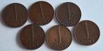 6x1 cent 1948 - Koningin Wilhelmina, Ophalen of Verzenden, Koningin Wilhelmina, 1 cent, Losse munt