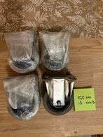 Industriële wielen 4 stuks, Doe-het-zelf en Verbouw, Zwenkwielen, Ophalen of Verzenden