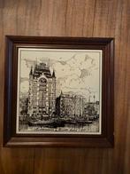 Vintage Tegel Rotterdam Witte Huis 1910, Antiek en Kunst, Antiek | Wandborden en Tegels, Ophalen of Verzenden