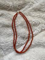Bloedkoralen ketting antiek gouden slot goud, Ophalen of Verzenden, Goud, Ketting