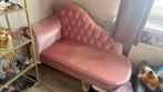 Roze velvet bankje, Huis en Inrichting, Banken | Sofa's en Chaises Longues, Ophalen, Tweepersoons, 75 tot 100 cm, Zo goed als nieuw