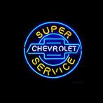 Chevrolet super service neon USA garage showroom decoratie, Ophalen of Verzenden, Gebruikt, Lichtbak of (neon) lamp