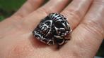 Vanoli 925 zilver biker ring skull doodskop spiderman mt 21, Vanoli, 20 of groter, Amsterdam, Nieuw