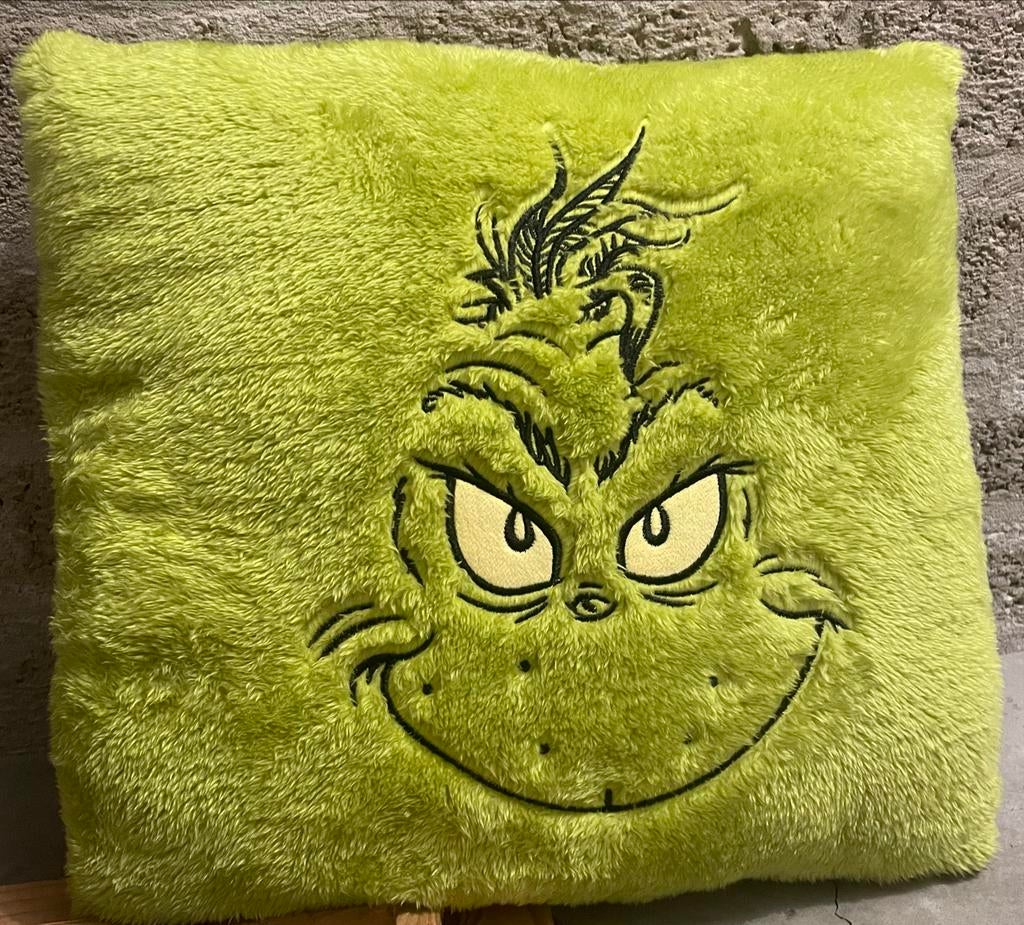 Disney Grinch Zacht Hoofdkussen dr seus - Zo Goed Als Nieuw!, Verzamelen, Disney, Zo goed als nieuw, Overige figuren, Ophalen of Verzenden