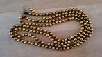 Antiek glazen gekleurde gouden kerstboomketting 180 cm., Ophalen of Verzenden