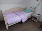 Bedbank met nachtkastje, Ophalen, Gebruikt, 90 cm, Eenpersoons