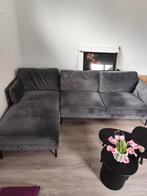 Hoekbank grijs/antraciet velvet, Ophalen, Zo goed als nieuw, Stof