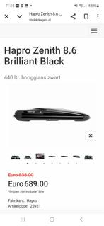 Hapro 8.6 zenith 440 liter blilant black, Ophalen, Gebruikt