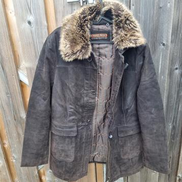 Human Nature Jas XL leren winterjas carnaval vintage Bont  beschikbaar voor biedingen