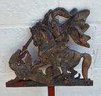 Gietijzeren ornament St Joris en de draak, Ophalen of Verzenden