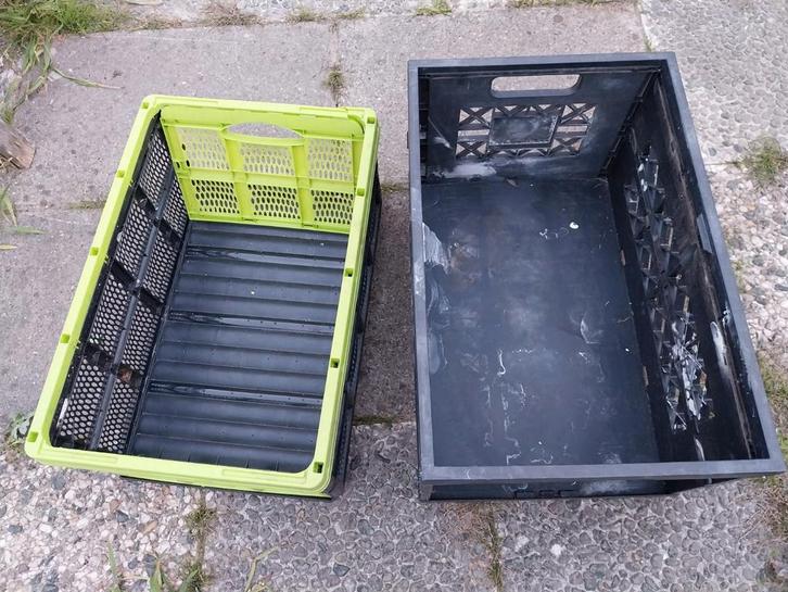 Jumbo vouwkrat +  boodschappen krat (2x stuks), Doe-het-zelf en Verbouw, Kratten en Dozen, Gebruikt, Krat, Minder dan 35 cm, Minder dan 40 cm