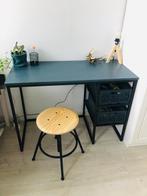 Groen bureau met lades - Xenos (zelf geschilderd), Ophalen, Zo goed als nieuw, Bureau