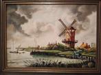 Schilderij molen van Wijk bij duurstede, Antiek en Kunst, Kunst | Schilderijen | Klassiek, Ophalen of Verzenden