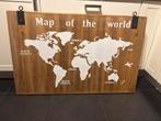 Houten Wandpaneel Wereldkaart - 74x118 cm, Ophalen, Nieuw