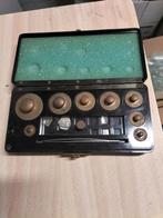 Koperen gewichtjes set in doosje/kisje, Ophalen of Verzenden