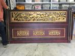 Oud Chinees bed hoofdeinde en deurpaneel hout sculptuur, Ophalen