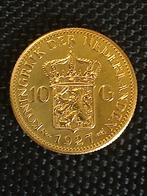 (BLACK FRIDAY 50%) 10 Gulden Wilhelmina 1927 tientje naslag, Postzegels en Munten, Munten | Nederland, Verzenden, Goud, Koningin Wilhelmina