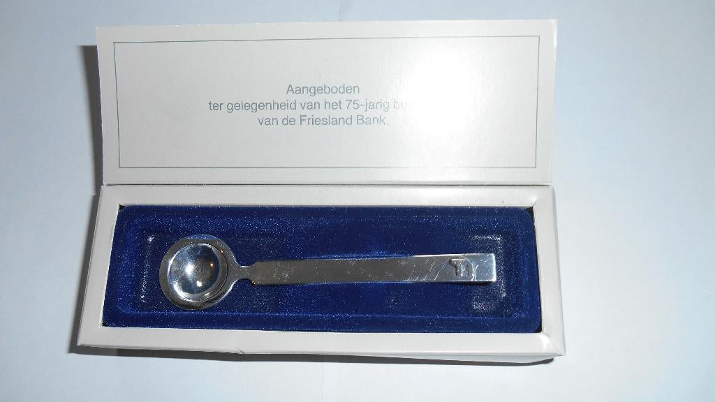 Verzilverd lepeltje Friesland Bank., Ophalen of Verzenden, Nieuw
