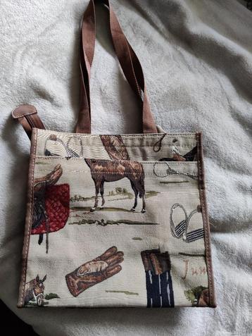 city shopper gobelinstof met paarden afbeeldingen  beschikbaar voor biedingen