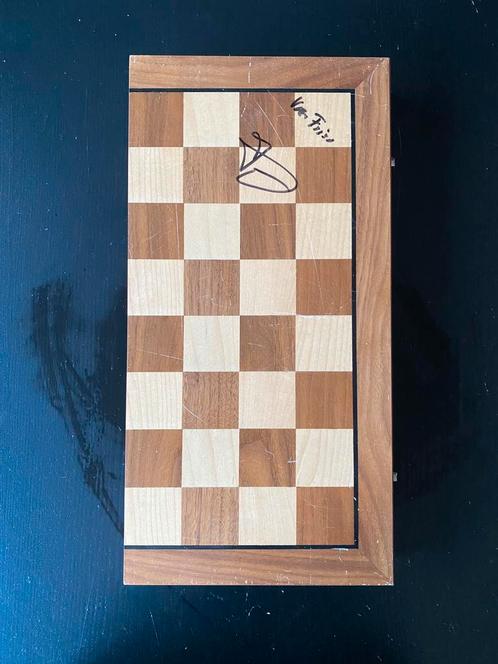 (Reis) Schaakbord met schaakklok, Hobby en Vrije tijd, Gezelschapsspellen | Bordspellen, Gebruikt, Reisspel, Ophalen