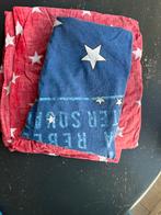 Dekbedovertrek blauw/ rood, Eenpersoons, Blauw, Dekbedovertrek, Ophalen of Verzenden