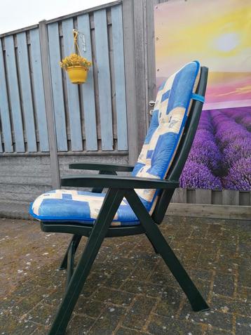 Tuinstoel met zitkussen, inklapbaar en verstelbaar beschikbaar voor biedingen