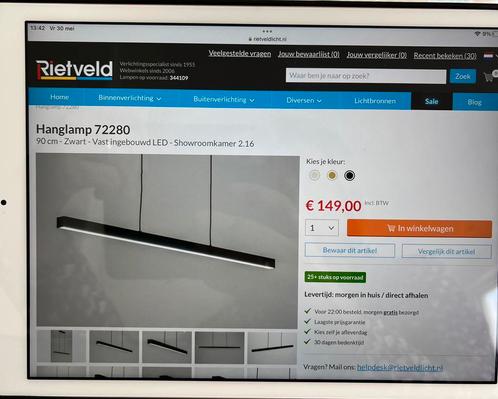 Dimbare led lamp 90 cm nieuw, Huis en Inrichting, Lampen | Hanglampen, Nieuw, Minder dan 50 cm, Ophalen of Verzenden