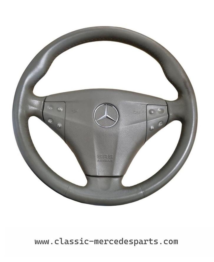 Stuurwiel met bediening grijs leder Mercedes, Auto-onderdelen, Besturing, Gebruikt, Ophalen of Verzenden