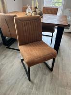 4x eetkamerstoelen cognac pronto, Ophalen of Verzenden, Zo goed als nieuw, Bruin, Vier