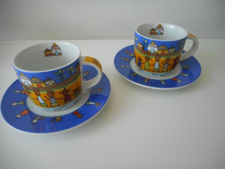 Espresso kopjes, kop en schotel, Huis en Inrichting, Keuken | Servies, Zo goed als nieuw, Kop(pen) en/of Schotel(s), Overige stijlen