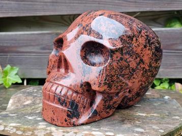 Prachtige grote mahonie obsidiaan schedel 8940 gram beschikbaar voor biedingen