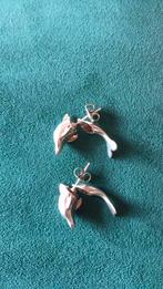 Oorbellen dolfijntjes in twee delen zilver, Ophalen of Verzenden, Zo goed als nieuw, Knopjes of Stekers, Zilver