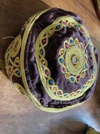 Vintage Geborduurde Hoed, Ophalen of Verzenden, Zo goed als nieuw, One size fits all, Hoed