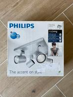 Philips myLiving eco halo 4-spots plafonniére geborsteld alu, Ophalen, Metaal of Aluminium, Led, Plafondspot of Wandspot
