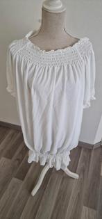 27)Te koop nieuw gebr.wit carmen tuniek ongv.maat52/54, Ophalen of Verzenden, Nieuw, Wit, Blouse of Tuniek